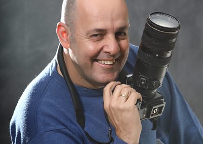 Grey backdrop portrait