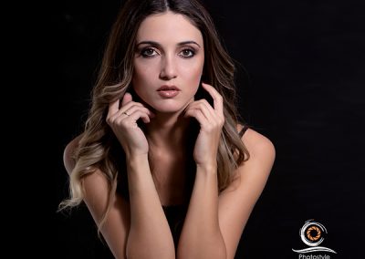 Portrait black backdrop